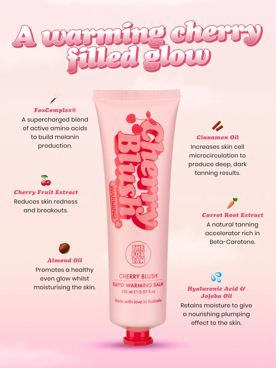 The Fox Tan Cherry Blush Rapid Warming Balm