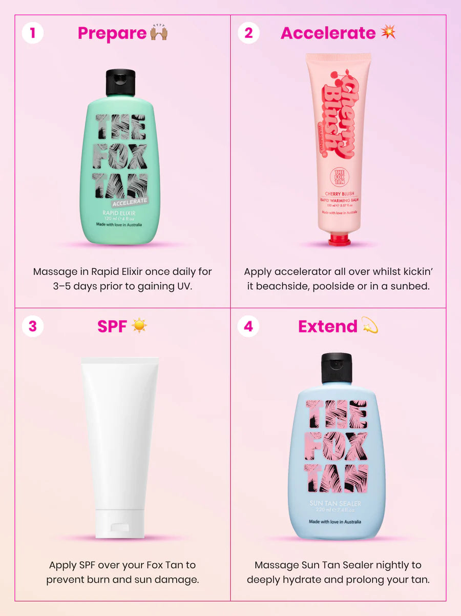 The Fox Tan Cherry Blush Rapid Warming Balm