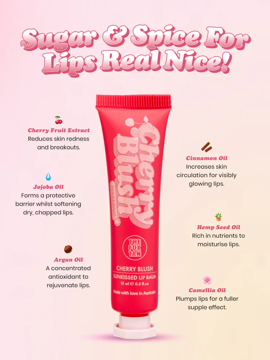 The Fox Tan Cherry Blush Sunkissed Lip Balm