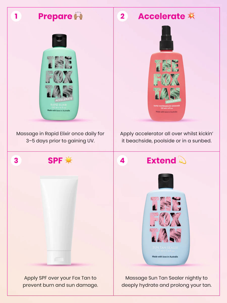 The Fox Tan Rapid Watermelon Shimmer
